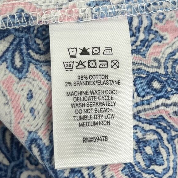 Tabitha Webb Sheath Shift Dress Womens Size 2 Blue Pink Sleeveless Pockets - Picture 7 of 10